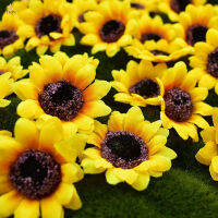 THIN 100 Pcs Handmade Sunflower Heads Simulation Flower Head For Home Party Wedding Decoration New