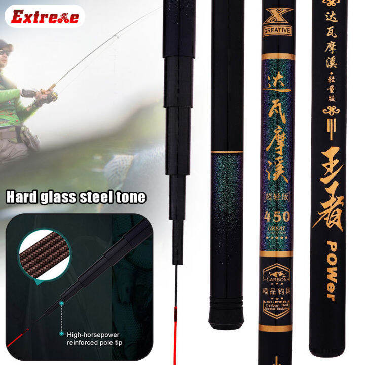 Extreme FRP Fishing Rod Super Hard Powerful Travel Telescopic Short