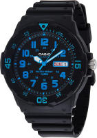 Casio Unisex MRW200H-2BV Neo-Display Black Watch with Resin Band