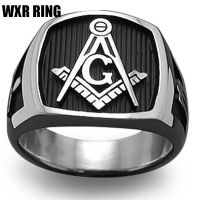 WXR RING Retro Fashion AG Masonic Mens Trend Ring Personality Creative Alloy Ring Party Jewelry Birthday Gift