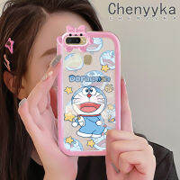 เคส Chenyyyka สำหรับ OPPO เคส A12 A11K A7 A5s A12s การ์ตูนโดราเอมอนน่ารักใหม่นิ่มกันกระแทกเคสมือถือโปร่งใสสร้างสรรค์น่ารักสัตว์ประหลาดน้อยเลนส์กล้องถ่ายรูปป้องกันปลอกซิลิโคนเคสใส