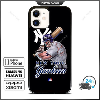 New York Yankees Baseball Phone Case for iPhone 14 Pro Max / iPhone 13 Pro Max / iPhone 12 Pro Max / XS Max / Samsung Galaxy Note 10 Plus / S22 Ultra / S21 Plus Anti-fall Protective Case Cover