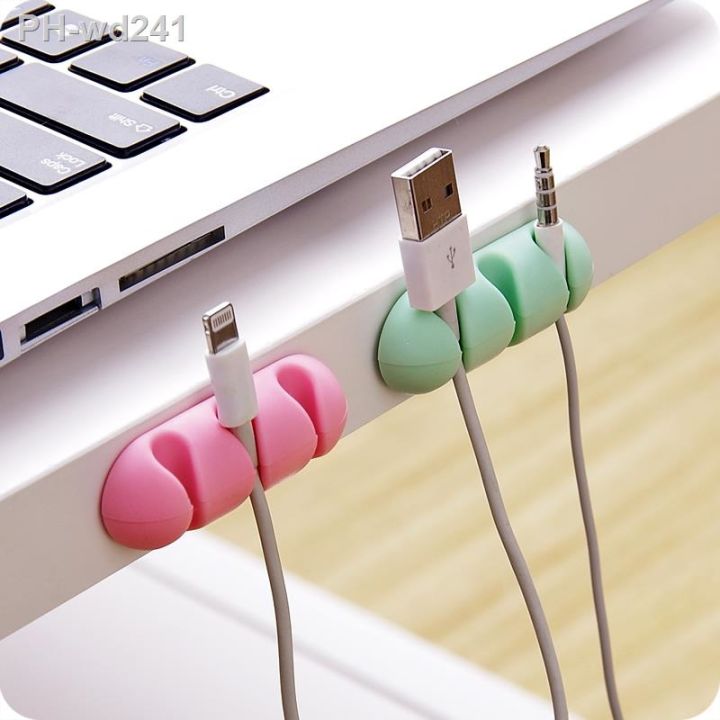 3pcs-cable-clip-desk-tidy-organizer-data-cable-winder-clamp-wire-cord-lead-usb-charger-cord-holder-organizer-holder