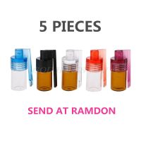 5Pcs 36mm Small Size Acrylic Snuff Bullet Rocket Snorter Glass Vial With Spoon Flip Drop Shipping Cups  Mugs Saucers