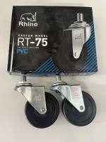 ล้อยางดำ สกรู  Rhino 3นิ้ว” ราคาต่อ 4 ล้อ