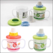 Bình Cốc Tập Uống Nước Baby Mug Spout Nhật Bản Cho Bé Từ 5 Tháng