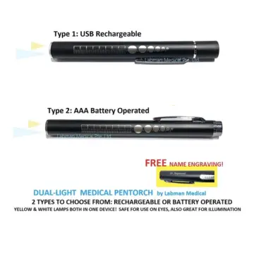 Portable LED Medical Penlight Torch Lamp Surgical First Aid Nurse Doctor  Pocket Work Light Emergency Pen Flashlight Use 2*AAA - AliExpress