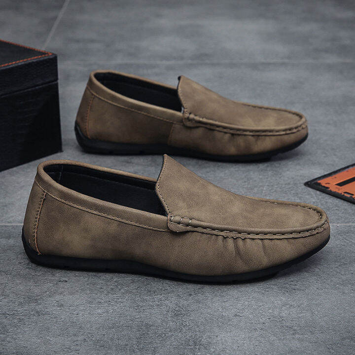 mens loafer shoes brown