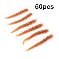 【hot】☬☜ 50pcs 60MM Lifelike Sandworms Soft Plastic Worm Fishing 60mm Saltwater Artificial Bait Catfish Carp Bass