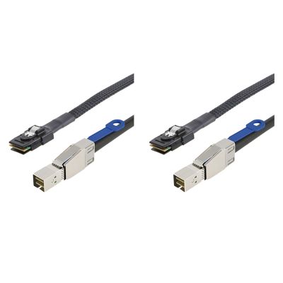 2X MINI SAS HD to MINI SAS 36PIN Adapter Cable SFF-8644 to SFF-8087 Server Hard Disk Cable 12Gbps 3.33TF/1M