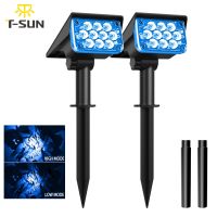 T-SUN Adjustable Solar Spotlight Solar Garden Light IP65 Solar Power Blue Light For Yard Path Tree Decor Solar Light Outdoor