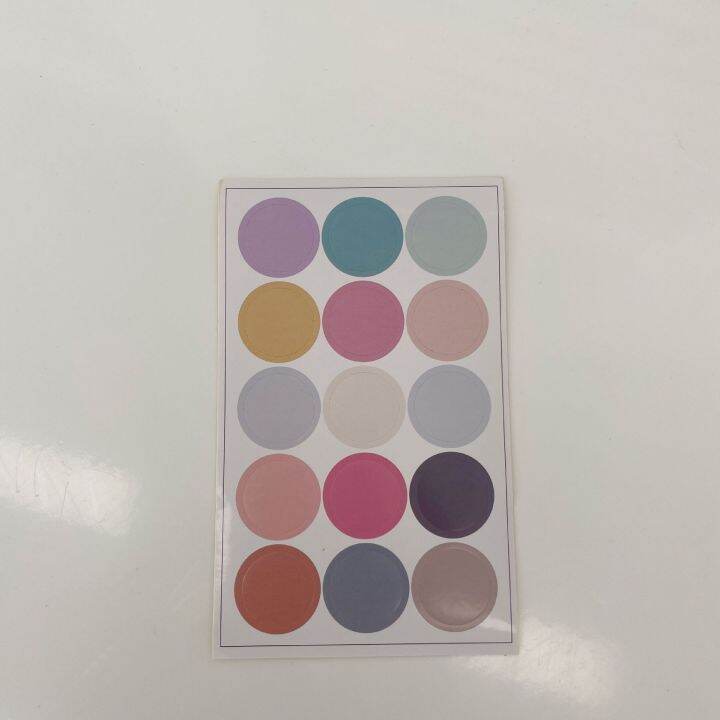 o-urhome-พร้อมส่ง-insสติ๊กเกอร์จุดสี-color-dot-stickers-สติกเกอร์ปิดผนึกสี-morandi-สติกเกอร์บัญชีมือ-สติกเกอร์การ์ดติดผนัง-สติกเกอร์ภาพ-สติกเกอร์-diy