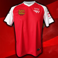 เสื้อเกมส์ เสื้อ E-sport เสื้อ Dota2 T1 ตัว Official  เนื้อผ้านุ่มสบาย ใส่ง่าย นุ่มลื่น #GA0010  ใส่ชื่อนักแข่ง-ชื่อลูกค้าได้ ไซส์ S-5XL