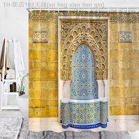 【CW】❒卐卐  Shower Curtains Typical Tiled European Architecture Fabric for Bathtub