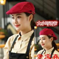 [COD] Chef hat men and women peaked cap breathable forward waiter kitchen hot restaurant fast food