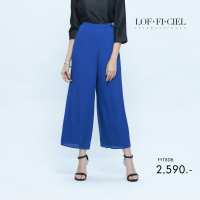 LOF FI CIEL Party Pleat Pants ลอฟฟิเซียลกางเกงอัดพลีทปลายขาตรง Bell Feminine Look (FYT8DB)