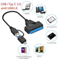 USB SATA 3 Cable Sata To USB 3.0 Adapter Computer Cables Connectors Sata to Type C Cable Support 2.5 Inches Ssd Hdd Hard Drive