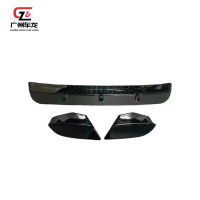 For X3M F97 X4M F98 2019   ABS Plastic Three Sections Style Front Bumper Spoiler Glossy Black Diffuser Lip Body Kit