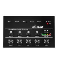 1 Piece 4 Channels Audio Mixer Portable Ultra Low-Noise Mixer Mini Stereo Mixer Audio USB Mixer for Recording Studio Black