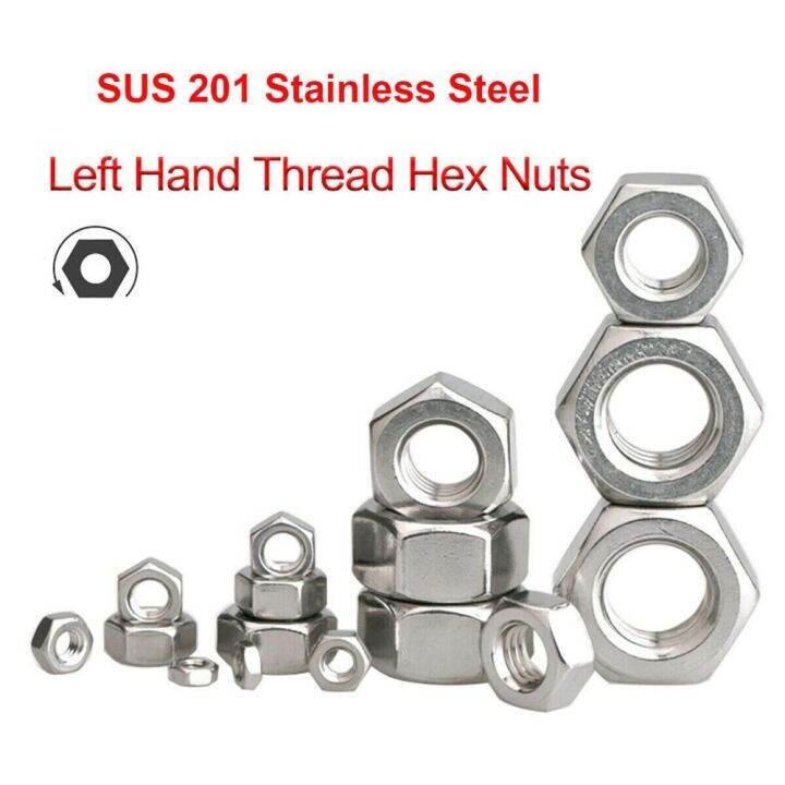 M M Metric Left Hand Thread Hex Nut Stainless Steel Reverse