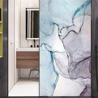 Privacy Window Film Marble Background Decorative Glass Covering No-Glue 01Static Cling Frosted Window Stickers  Window Tint 01N Window Sticker and Fil