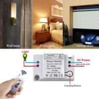 Wireless Smart Switch Lighting Control Mini Relay Receiver RF 433Mhz Wall Panel Switch Smart Home 220V Wiring-free Panel Control Power Points  Switche