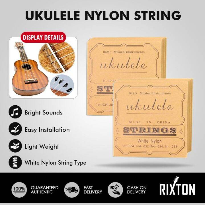 White Nylon Ukulele Strings Nylon Guitar Replacement Parts for Ukulele