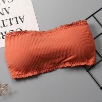 Women Strapless Removable Cushion Anti Exposure Tube Top