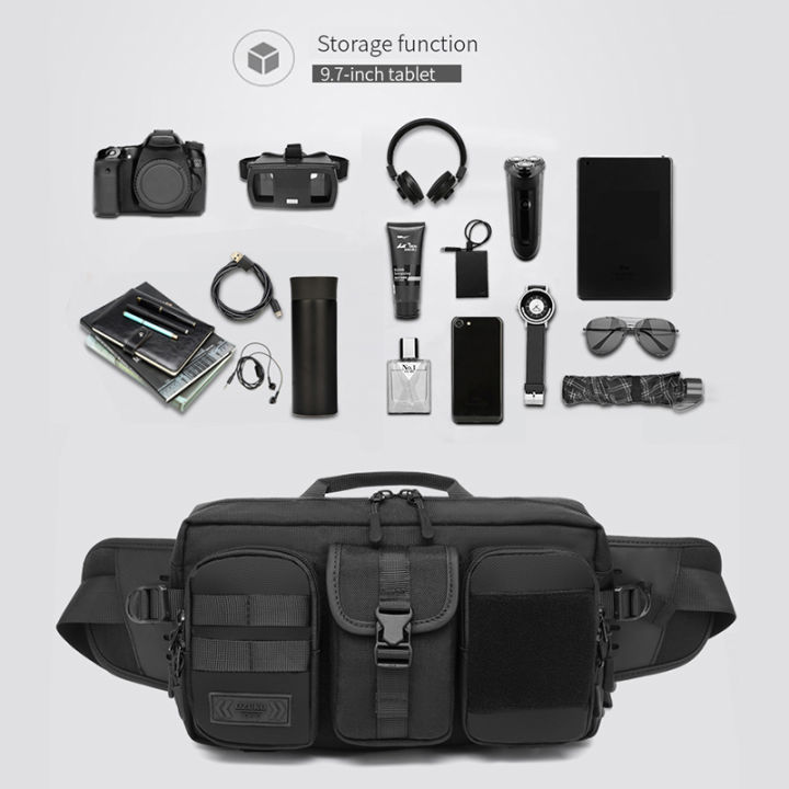 ozuko-men-large-capacity-chest-bag-waterproof-outdoor-travel-shoulder-bag-male-short-trip-messenger-bag-mult-pocket-handbag-pack