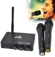 Wireless Multimedia Smart Karaoke Machine USB Digital Audio ไมค์โครโฟนไรสาย ชุดคาราโอเกะ มีเเบตในตัว