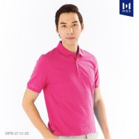 MOS เสื้อโปโลชาย คอปก เนื้อผ้า Best Combed Cotton 100% แขนสั้น รุ่น MPB-0112 (บานเย็น 35) PROMOTION