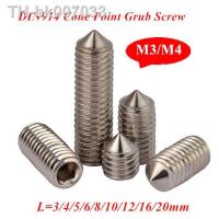 ♘◊◑  100pcs M3/M4xL DIN914 Hex Socket Cone Point Grub Screws A2 Stainless steel Set Screw