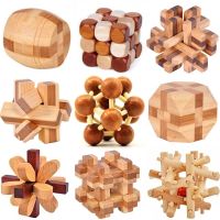 Wooden Kong Ming Lock Lu Ban Lock IQ Brain Teaser Educational Toy for Kids Children 3D Puzzles Game Unlock Toys Adult Wood Toys