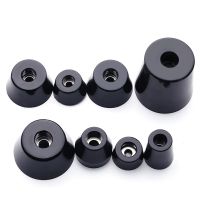 ✟ 12mm To 50mm Black Rubber Machine Feet Shock Pad Non-Slip Furniture Chair Floor Cabinet Table Leg Conical Foot Protector Cover