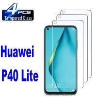 กระจกป้องกันกระจกเทมเปอร์9H 2/4ชิ้นสำหรับ Huawei หน้าจอ P40 Lite