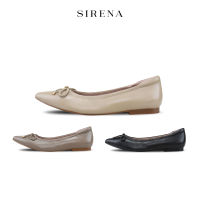 SIRENA รองเท้าหนังแท้ ส้น 0.5 นิ้ว รุ่น MERIDA สีดำ สีเบจ สีโท้ป | รองเท้าคัชชูผู้หญิง
