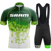 SRAM Mens Cycling Suit Bike Clothing Team Sports Set Mtb Male Summer Clothes Man 2022 Jersey Pants Costume Bicycle Bib Shorts