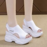 Platform wedge sandals since with roma in the summer of 2023 the new sponge increased han edition comfortable inside the fish mouth shoes