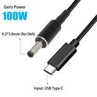 สายอะแดปเตอร์แล็ปท็อปชาร์จเร็ว100W USB-C PD เพื่อ4.5X3.0Mm สำหรับ Inspiron 11 13 14 15 3551 3552 3558 5551 5552 5558 5555