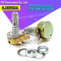 ✣▼ 5pcs WH148 B1K B2K B5K B10K B20K B50K B100K B500K 3Pin 20mm Shaft Amplifier Dual Stereo Potentiometer 1K 2K 5K 10K 50K 100K 500K