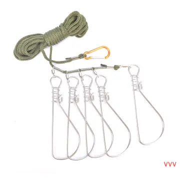 Alloy Fishing Stringer Lock Stainless Steel Rotatable Fish Tackle