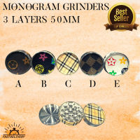 CR1 ที่บดสุมนไพร เครื่องบด บดสมุนไพร ที่บดสมุนไพร เครื่องบดสมุนไพร Monogram Grinders 3 Layers 50mm สินค้าพร้อมจัดส่ง