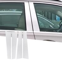 4Pcs Exterior Window B Pillar Bright Strip Stickers for S Class 2021-2023 Center Post Aluminum Trim Panel