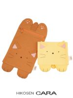 HIKOSEN CARA Cara Cat Small Card Bag Cute Candy Color Mini Female Coin Purse Earphone Bag 【OCT】