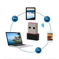 ตัวรับสัญญาณ USB ไวไฟ USB2.0อะแดปเตอร์ WiFi USB น้ำหนักเบาอะแดปเตอร์ Wifi กะทัดรัดคุณภาพสูงระยะทางการส่งทนทานสำหรับ Vista/xp/ 2000/7 Linux