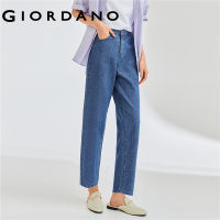 GIORDANO Women Denim Jeans Classic Five-Pocket Cotton Denim Pants High Waist Lightweight Fashion Casual Denim Pants 13413201