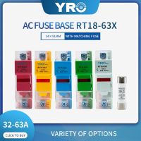 1PC RT18-63 Fuse Holder Colorful Transparent 1P 14x51mm 690V 63A with Fuse Yellow Red Blue Green