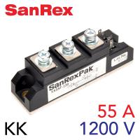 SanRex ไทริสเตอร์ โมดูล 55A 1200V Thyristor/SCR Power Module (KK55F120)