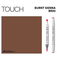 TOUCH TWIN BRUSH MARKER BR95 (BURNT SIENNA) / มาร์คเกอร์หัวพู่กัน-หัวตัดขนาดกลาง รหัส BR95 (BURNT SIENNA)