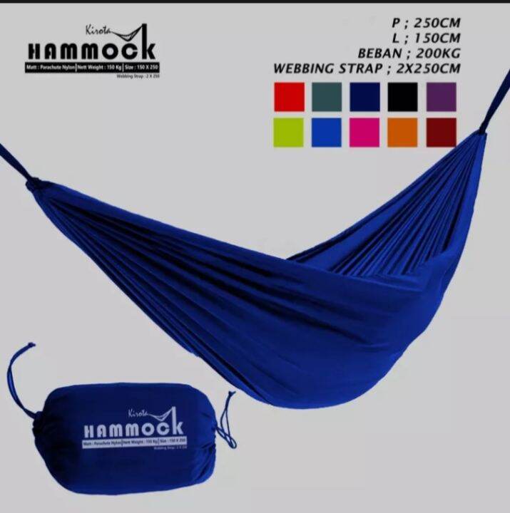 Hammock Jumbo Ayunan Dewasa Outdoor Murah 150x250cm Lazada Indonesia